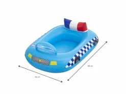 Outlet Bestway Barca Hinchable Coche de Policía 88X66X32 cm con Sonido de Sirena Policia Mayores de 3 Años Azul