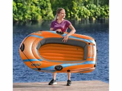 Best Bestway Barca Hinchable Individual Kondor Elite 1000 Raft 162x96x20 cm con Asas y Suelo Hinchable Naranja