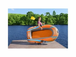 New Barca Hinchable Para 1 Adulto y 1 Niño Kondor Elite 2000 Raft 196x106x31 cm con 2 Remos y Bomba de Pie Incluida Deportes Náuticos