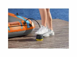New Barca Hinchable Para 1 Adulto y 1 Niño Kondor Elite 2000 Raft 196x106x31 cm con 2 Remos y Bomba de Pie Incluida Deportes Náuticos