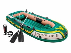 Online Intex Barca hinchable Seahawk 3 3 usuarios con bomba de hinchado+2 remos verde 43x137x295 cm Caqui