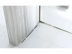 New Rea Barra De Caída Del Plato De Ducha 120Cm Right Brush Gold Dorado