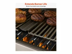 Barra de Cubrequemador y Difusor SucceBuy de Calor para Barbacoa 8PCs, Deflector de Grasa para Quemador 43,5 cm, para Weber Genesis II 310, 315, 335, 340 Materiales Y Utensilios De Cocina