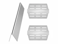 New Barras de Cubrequemadores y Difusor SucceBuy de Calor para Barbacoa 7PCs, Deflector de Grasa para Quemador 44,6 cm, para Barbacoas Weber Genesis Serie 300 Plateado