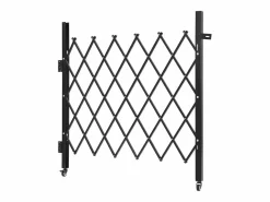 Hot Barrera de Seguridad SucceBuy Extensible de 110 x 131 cm, Puerta de Tijera Simple, Bloqueable y Retráctil, de Acero Sólido, para Entrada, Garaje Puerta De Garaje
