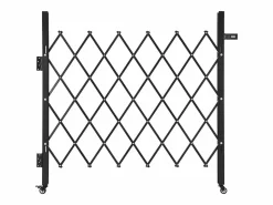 Hot Barrera de Seguridad SucceBuy Extensible de 110 x 131 cm, Puerta de Tijera Simple, Bloqueable y Retráctil, de Acero Sólido, para Entrada, Garaje Puerta De Garaje