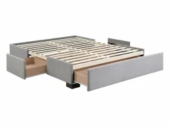 Ysmée Base con cajones 160 x 200 cm tamaño queen tela - Con patas - KOLANE de YSMÉE