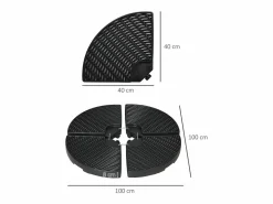Outsunny Base para sombrillas Tampa 4 piezas rellenables Ø100x8 cm