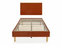 Best VS Venta-stock Base tapizada + cabecero Bari 90x190 cm Teja Rojo