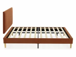 Best VS Venta-stock Base tapizada + cabecero Bari 90x190 cm Teja Rojo