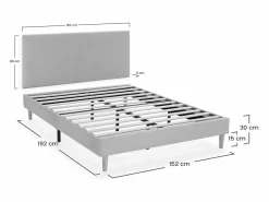 VS Venta-stock Base tapizada + cabecero Bari 160x200 cm