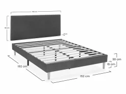 VS Venta-stock Base tapizada + cabecero Bari 150x190 cm