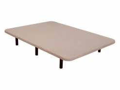Base tapizada Acero, Tubo 40x30, Refuerzos, DM , 90x190 cm con Patas Beige
