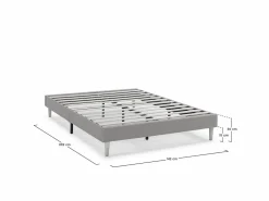Best VS Venta-stock Base tapizada Aura 140x200 cm Gris claro