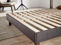 New Base Tapizada Con Patas | Medidas 180x200 | Base francesa Descansin | Lujo a tu Alcance Gris