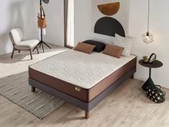 Best Base Tapizada Con Patas | Medidas 135x190 | Base francesa Descansin | Lujo a tu Alcance Gris