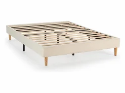 Sale VS Venta-stock Base tapizada Niebla 150x190 cm tela borreguito Beige