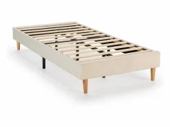 Best VS Venta-stock Base tapizada Niebla 90x190 cm tela borreguito Beige