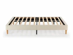 VS Venta-stock Base tapizada Niebla 160x200 cm tela borreguito