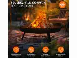 Online Basero brasero acero con 3 patas plegables barbacoa chimenea Ø80x29cm Brasero