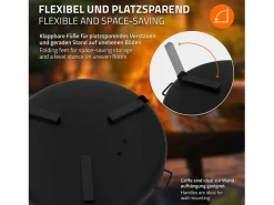 Online Basero brasero acero con 3 patas plegables barbacoa chimenea Ø80x29cm Brasero