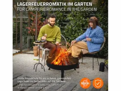 ECD Germany Basero brasero acero con 3 patas plegables barbacoa chimenea Ø60x27cm