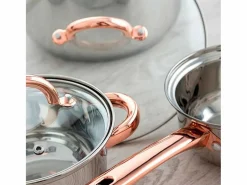 Sale Batería de cocina Vanity Quid 7 piezas inox/bronce Ø14/Ø16/Ø20/Ø24 cm Material Y Utensilios De Cocina