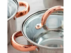 Sale Batería de cocina Vanity Quid 7 piezas inox/bronce Ø14/Ø16/Ø20/Ø24 cm Material Y Utensilios De Cocina