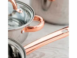Sale Batería de cocina Vanity Quid 7 piezas inox/bronce Ø14/Ø16/Ø20/Ø24 cm Material Y Utensilios De Cocina