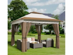 Bealife Carpa Plegable 3x3 Impermeable para Exteriores,Jardín, Camping y Playa con Altura Ajustable Pérgolas,