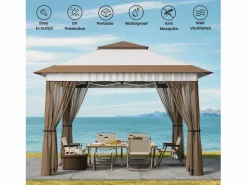 Bealife Carpa Plegable 3x3 Impermeable para Exteriores,Jardín, Camping y Playa con Altura Ajustable Pérgolas,