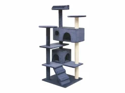 Garden Furniture Bellmead Rascador para gatos poste rascador de sisal 125 cm oscuro