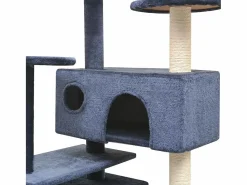Garden Furniture Bellmead Rascador para gatos poste rascador de sisal 125 cm oscuro