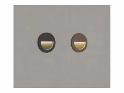 New Beneito & Faure - Baliza empotrada LED Mis R Wall de 3 W - Baliza redonda IP65 con interruptor 2700K/3200K/4000K - Corten Marru00f3n