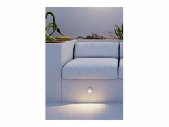 New Beneito & Faure - Baliza empotrada LED Mis R Wall de 3 W - Baliza redonda IP65 con interruptor 2700K/3200K/4000K - Corten Marru00f3n
