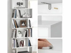 Calicosy Biblioteca blanca de 6 niveles - L70 x H190,5 cm