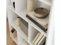 Sale Sweeek Biblioteca con patas de madera de 8 compartimentos Blanco