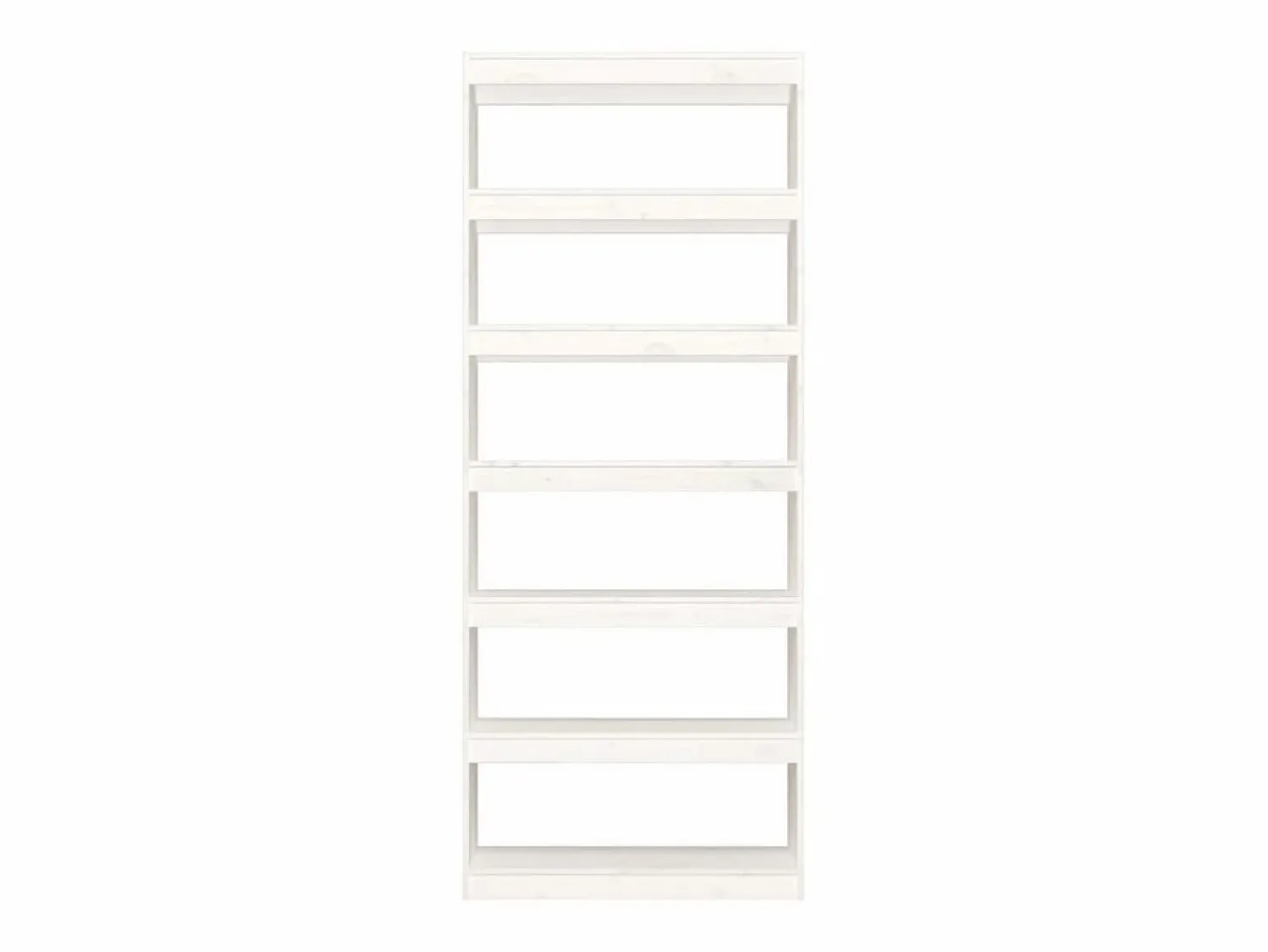 Clearance Biblioteca Estantería - divisor espacios madera pino 80x30x199,5 cm ES66846 Blanco