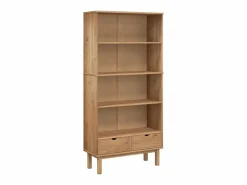 Biblioteca Estantería con 2 cajones OTTA madera maciza de pino marrón ES85394 Librería