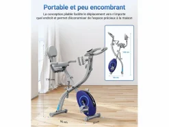 Outlet Bicicleta Estática 4 en 1, LCD, Bluetooth, APP, 16 Niveles Magnéticos, Monitor de Frecuencia Cardíaca, Plegable, Silenciosa, X-Bike, Bicicleta Estática