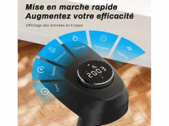Online MERACH Bicicleta estática silenciosa, resistencia ajustable, pantalla LED, APP, carga 136 kg, ideal para casa Negro