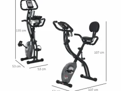 Homcom Bicicleta estática 107x53x107 cm