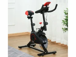 Outlet Bicicleta estática negro y rojo 85x46x114 cm Bicicleta Estática