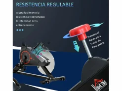 Outlet Bicicleta estática negro y rojo 85x46x114 cm Bicicleta Estática