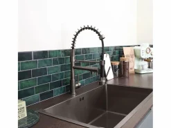 Essebagno Big Pro Mezclador de fregadero con rociador móvil metalizado