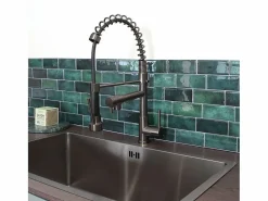 Essebagno Big Pro Mezclador de fregadero con rociador móvil metalizado