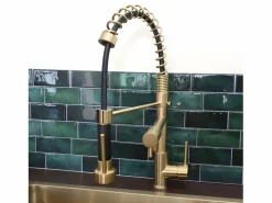 Online Essebagno Big Pro Mezclador de fregadero con rociador móvil oro cepillado Dorado