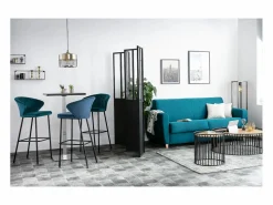 Miliboo Biombo 4 paneles en metal y cristal RACK