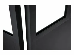 Miliboo Biombo 4 paneles en metal y cristal RACK