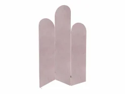 OZAIA Biombo asimétrico de 3 paneles de terciopelo, L. 120 x H. 180 cm, , CARMIDA